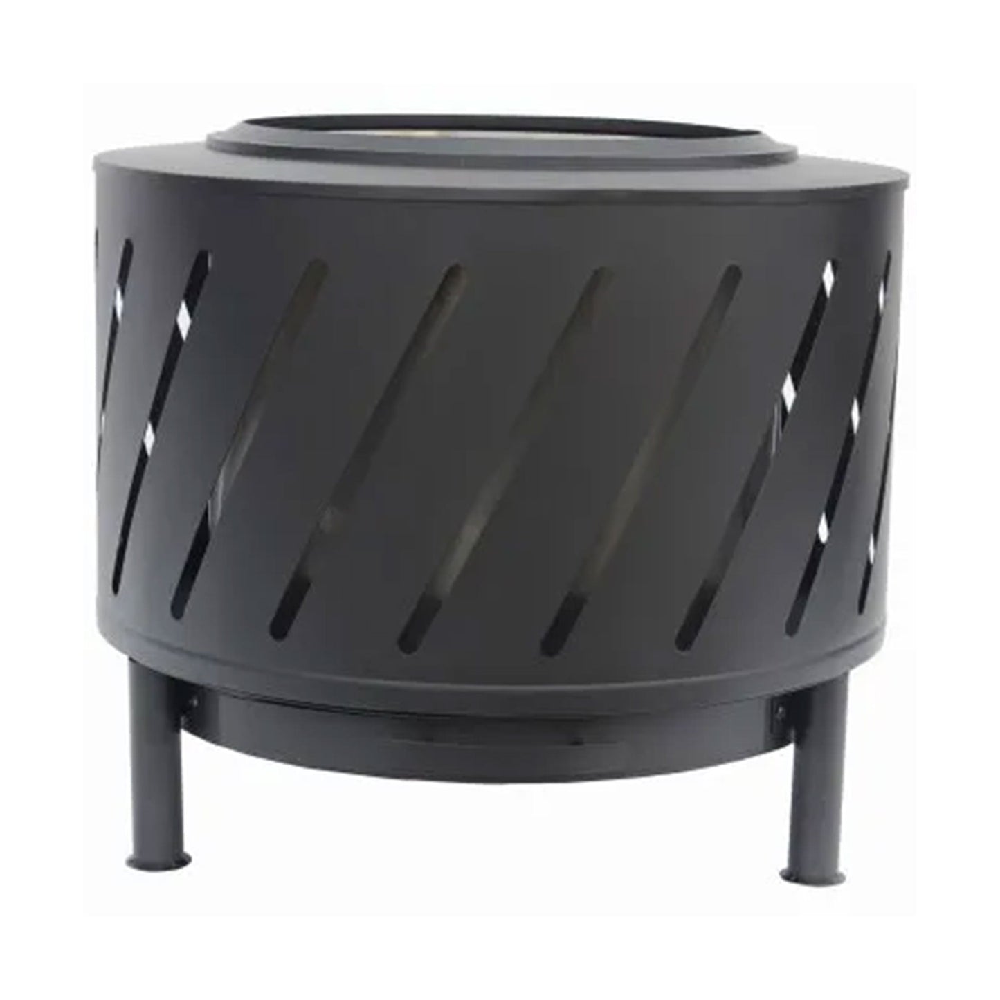 Four Seasons Courtyard 24" Round Steel Smokeless High Temperature Firepit, Black - Home OXO