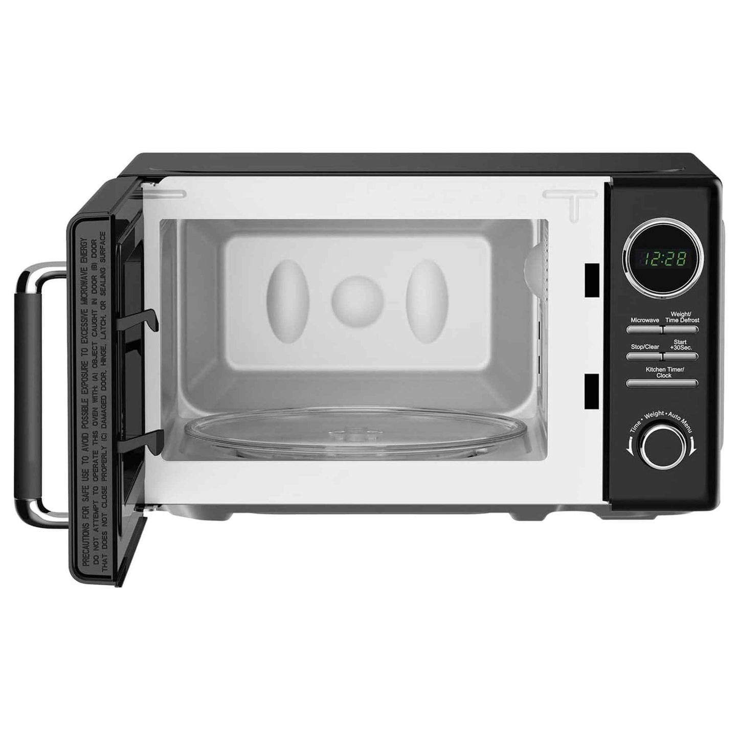 Magic Chef 0.7 Cubic Feet 700W Classic Retro Countertop Microwave, Black