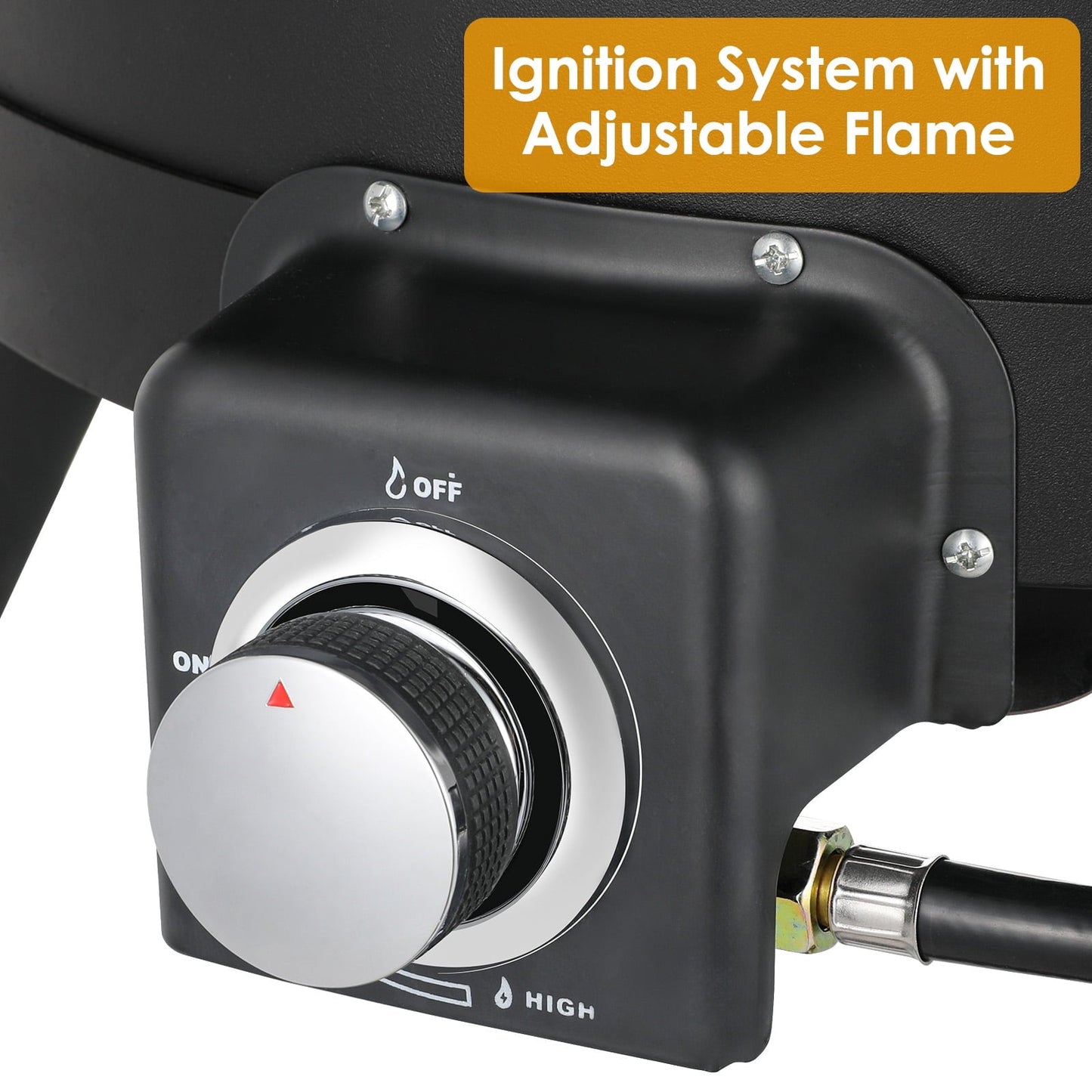 Pirecart 24 inch Portable Fire Pit 58,000 BTU Outdoor Propane Gas Fire Pit Bowl with Cover & Lava Rock - Home OXO