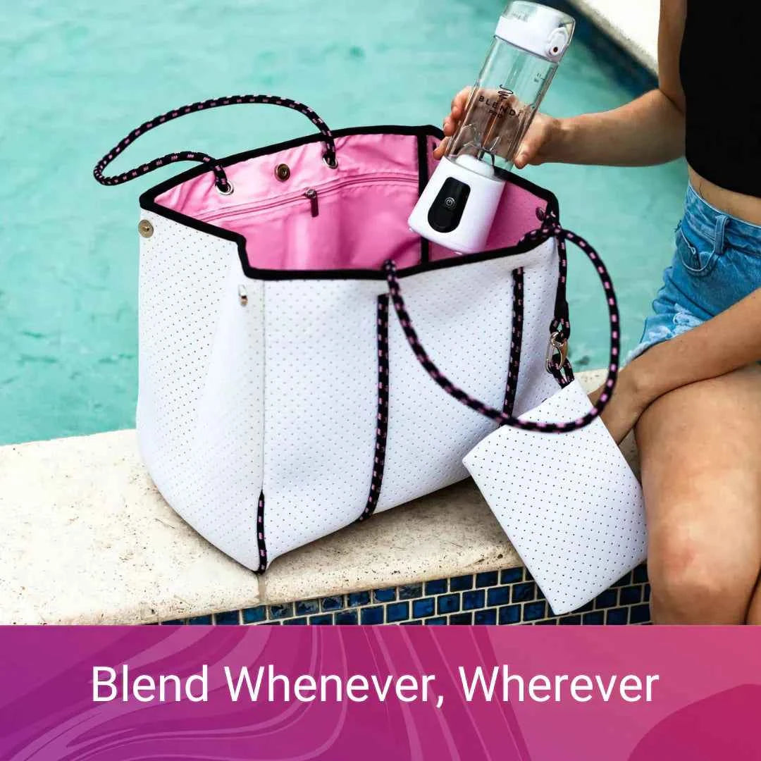 Blendi Pro+ Portable Cordless & Powerful Travel Blender – White – 17oz