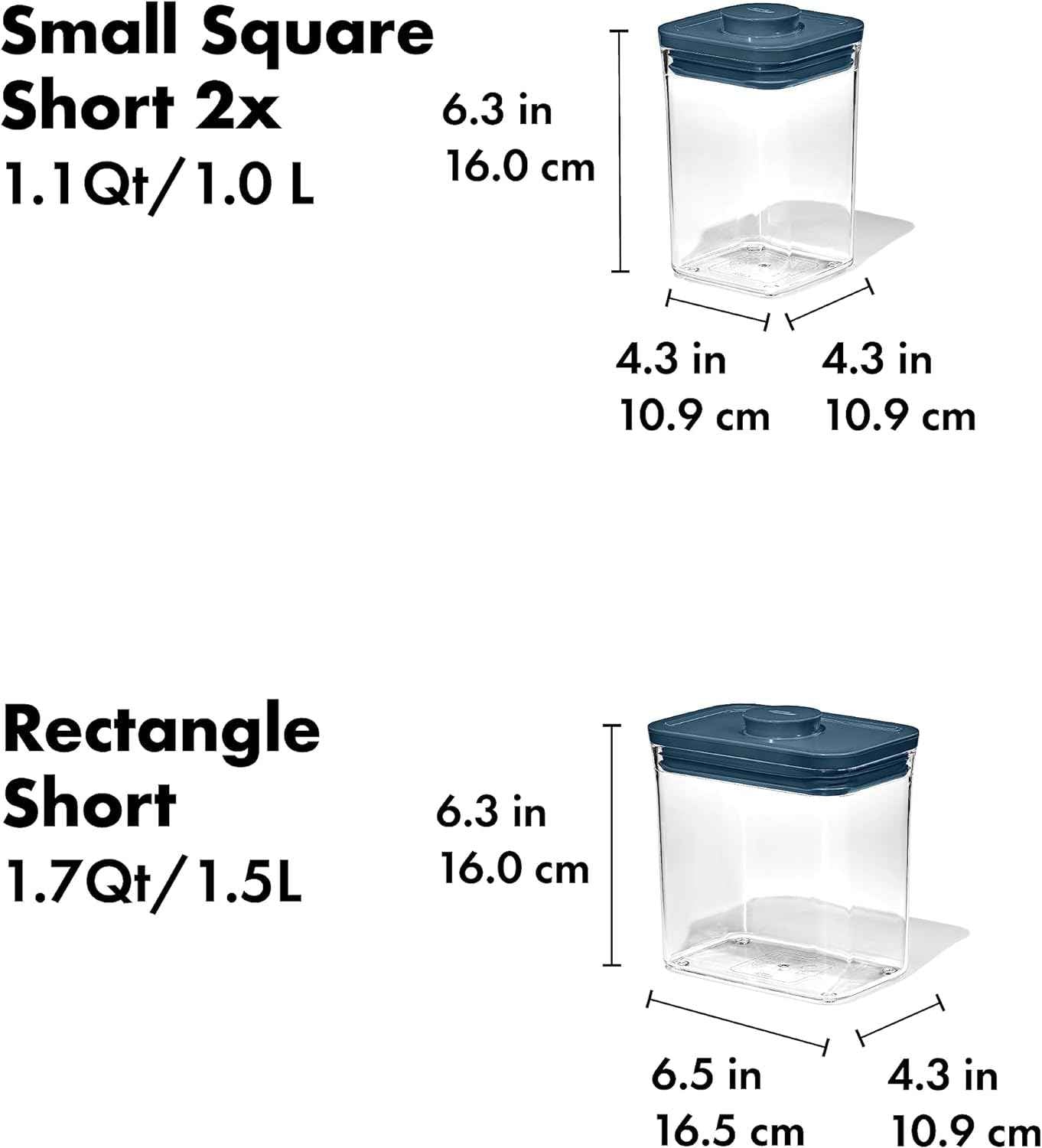 OXO Good Grips Limited Edition 3-Piece POP Container Everyday Set - Storm Blue