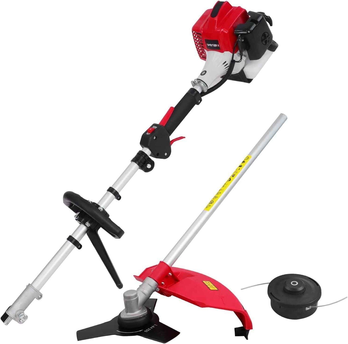 Amerisun 25.4cc Gas String Trimmer, Gas Weed Wacker, weed trimmer,3-in-1 String Trimmer/Edger 16-Inch with 10-Inch Brush Cutter for Grass Cutting