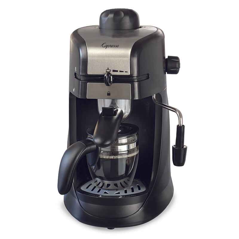 Capresso 4 cups Black/Silver Cappuccino/Espresso Maker