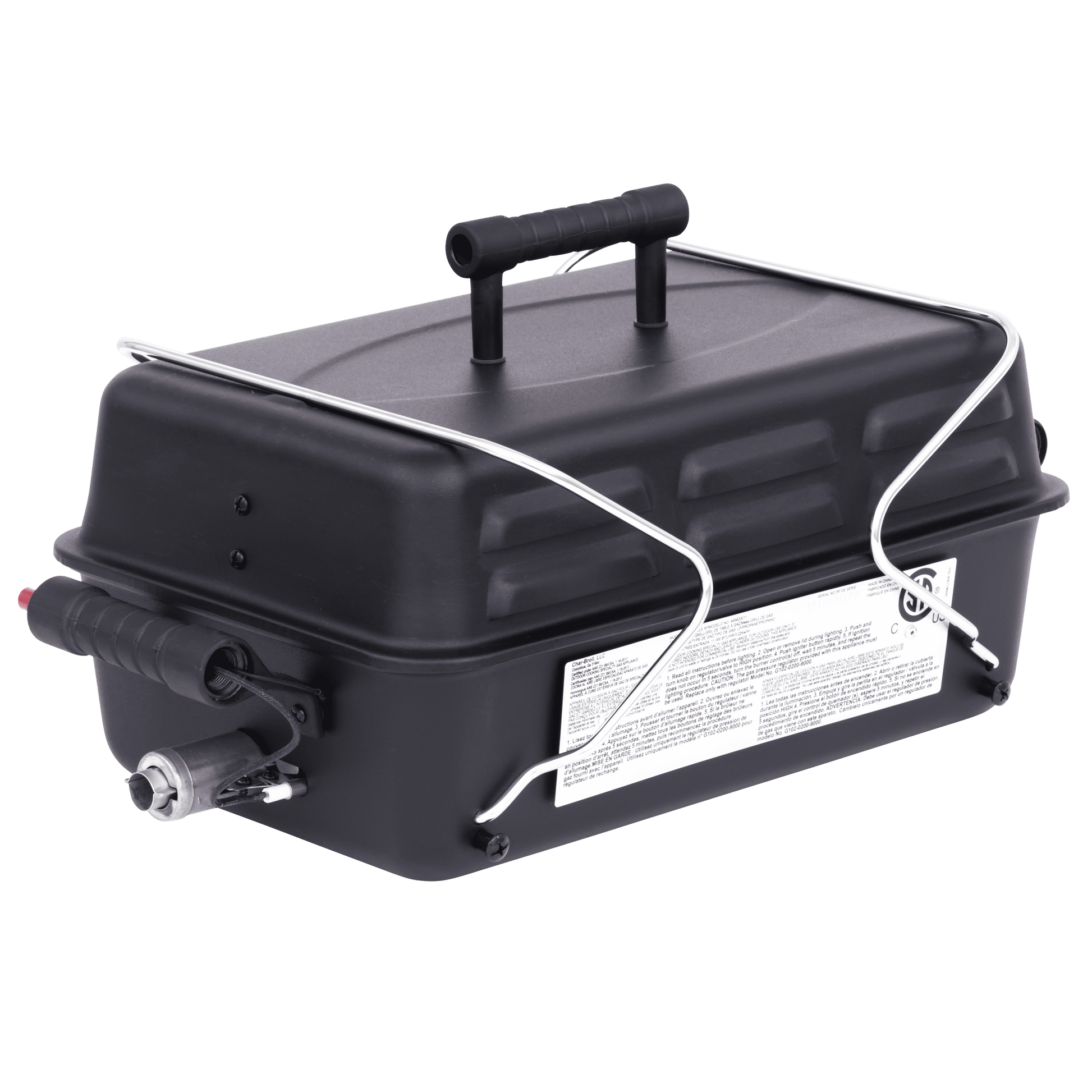 Charbroil 1-Burner Deluxe Portable Propane Gas Table Top Grill, Black