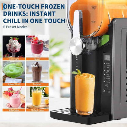 Towallmark Slushie Machine 68oz, All-in-One Slushy Maker for Home with LED Display & Auto-Clean, No Ice Needed & One-Touch Reservation, 6 Preset Programs for Frozen Margaritas, Ice Cream & Frappés