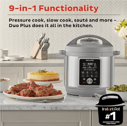 Instant Pot Duo Plus 6-quart Multi-Use Pressure Cooker with Whisper-Quiet Steam Release, V4