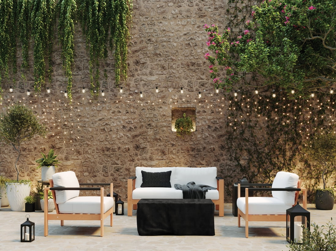 Better Homes & Gardens 42" Rectangle Gas Fire Pit, Black - Home OXO