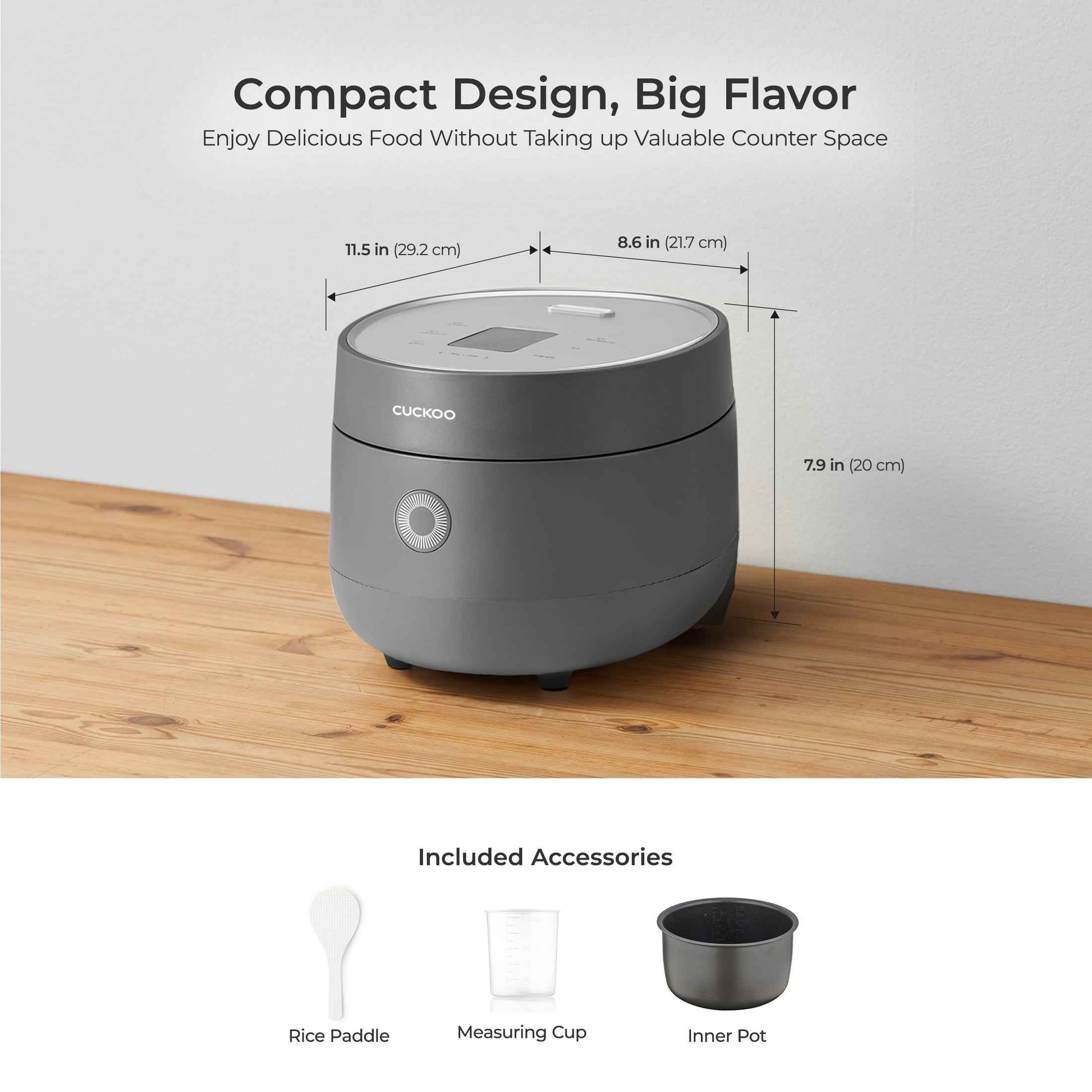 Cuckoo Rice Cooker & Warmer 6-Cup Smart Fuzzy Logic Nonstick Inner Pot (CR-0375FG)