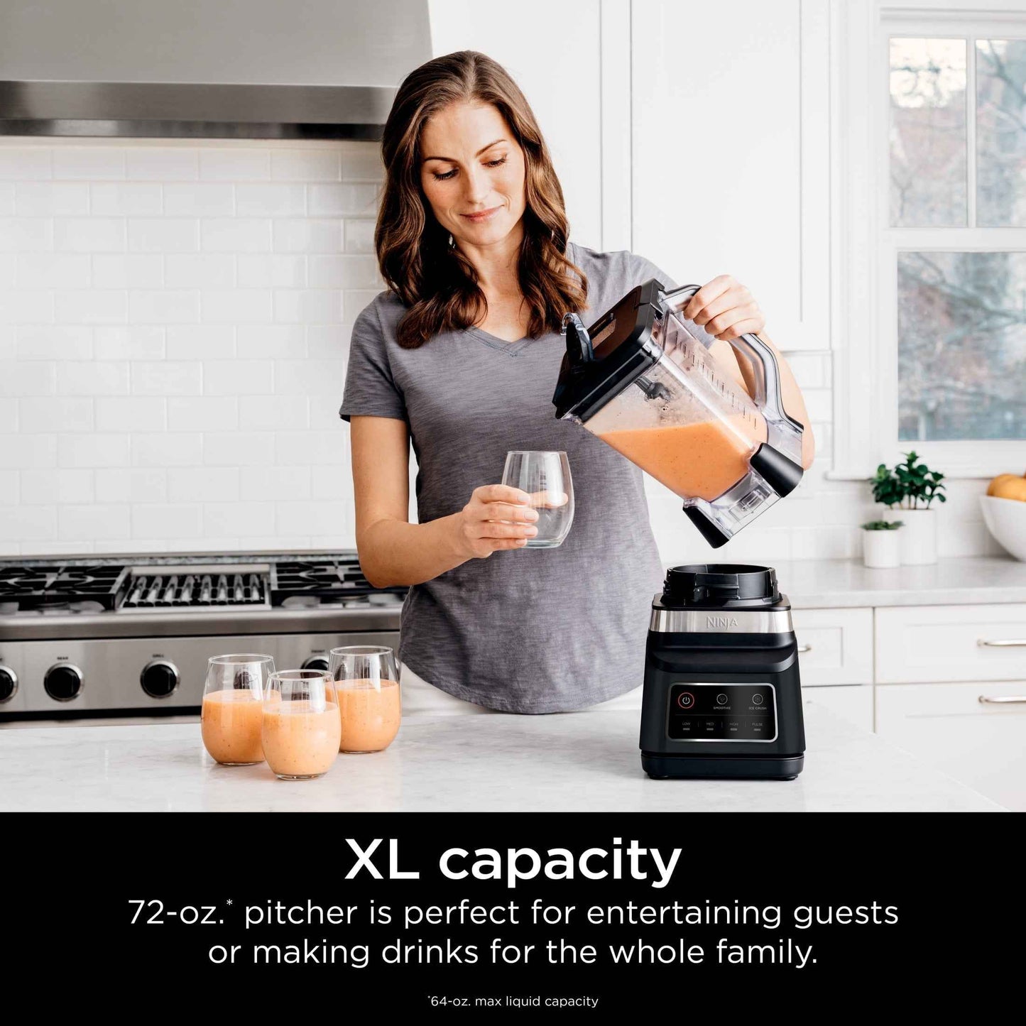 Ninja Professional Plus Blender, 2 Auto-IQ Programs for Smoothies, Frozen Drinks, 1200 W, 72 oz* Total Crushing Pitcher, Black, BN700