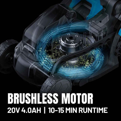 Mightymow Cordless Lawn Mower, 20V Electric Lawn Mowers, 13 inch, 5 Heights Adjustment, with 2*4.0Ah Battery and Charger, for Garden/Yard/Farm