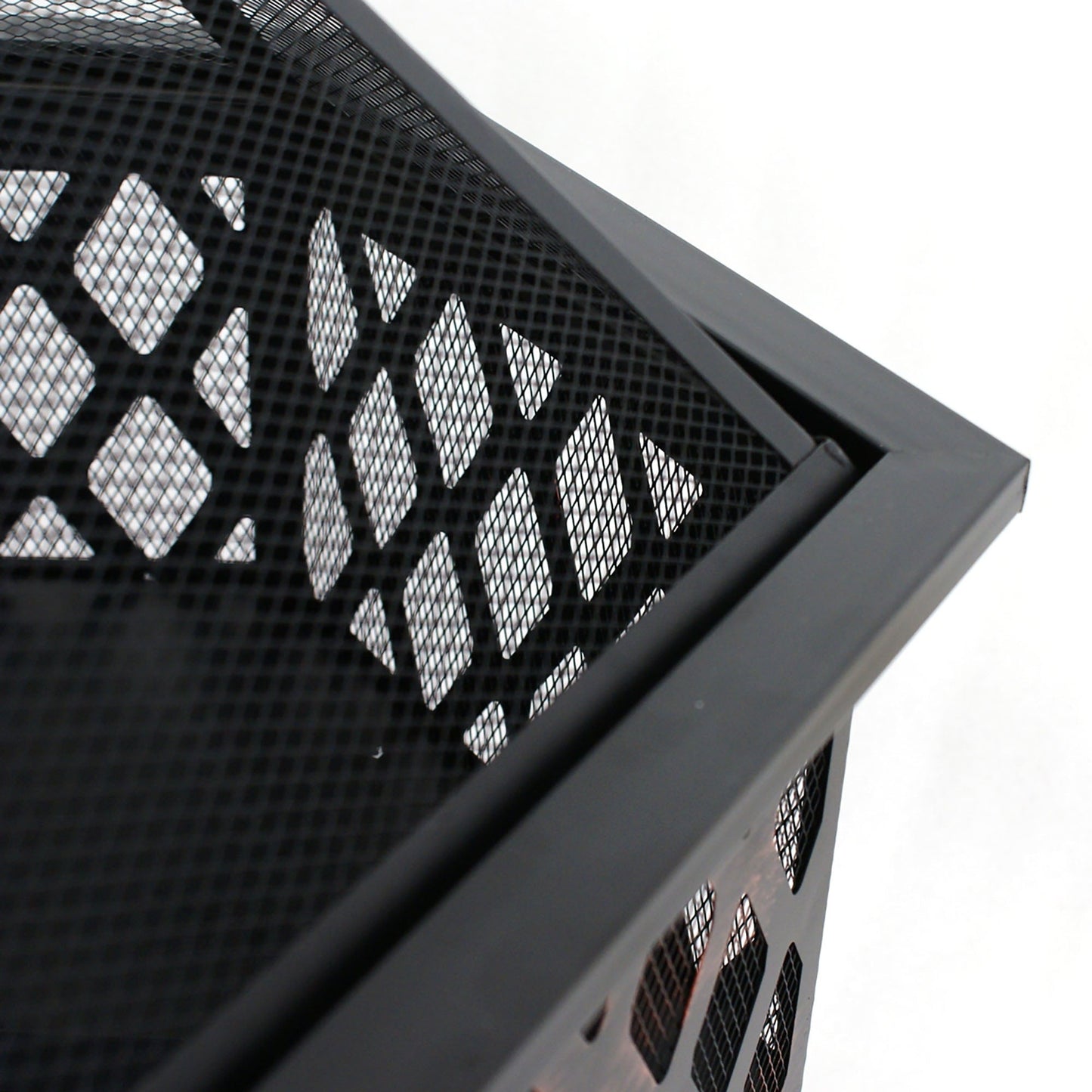 ZENSTYLE Outdoor Patio Steel Fire Pit - 24" Hex Shaped Backyard Fireplace Wood Burning Firepit Bowl - Home OXO