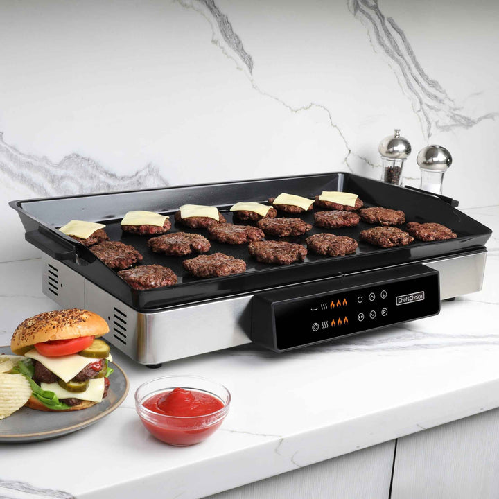 Chef'sChoice 2-in-1 Digital Griddle & Dual Burner, in Stainless Steel (GRCC2N1SS13)