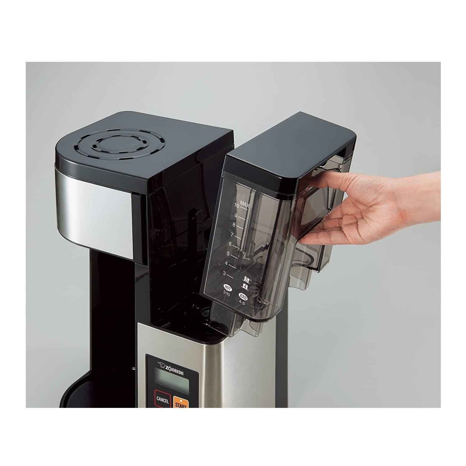 Zojirushi ECYTC100XB Coffee Maker, 10 Cup, Stainless Steel/Black