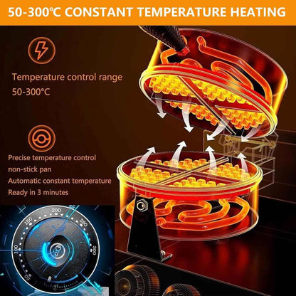 Ice Cream Burger Maker, UFO Burger Maker, Ice Cream Filling Waffle Maker, Hamburger Waffle Maker Sandwich Press, Non-stick Coating, for Household Or Commercial