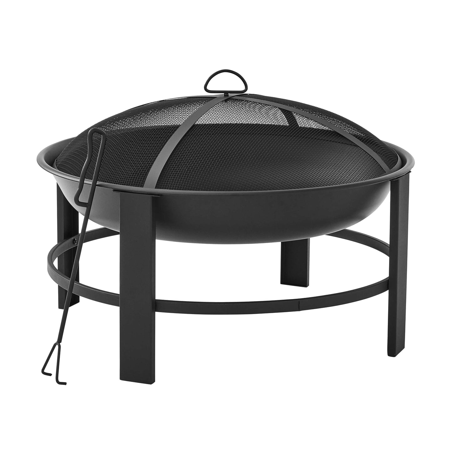 Mainstays 28" Round Wood Burning Fire Pit, Steel Frame - Home OXO