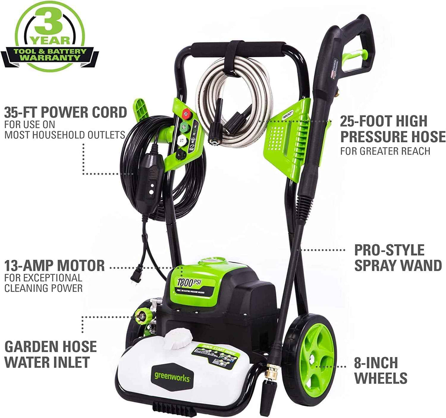 Greenworks 1800 PSI Pressure Washer