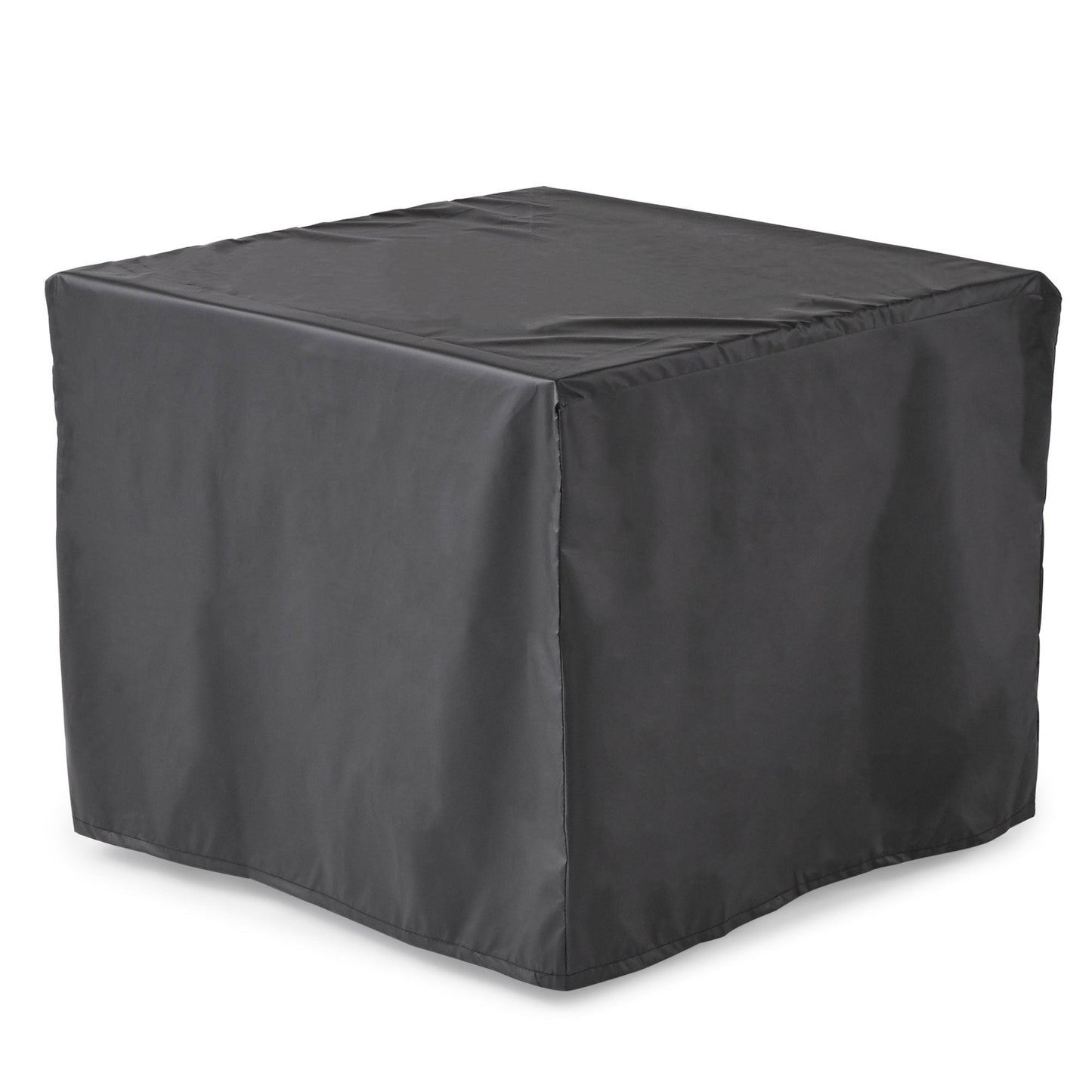 Endless Summer Outdoor Fire Pit Table with Faux Marble Finish, White Glass - Home OXO