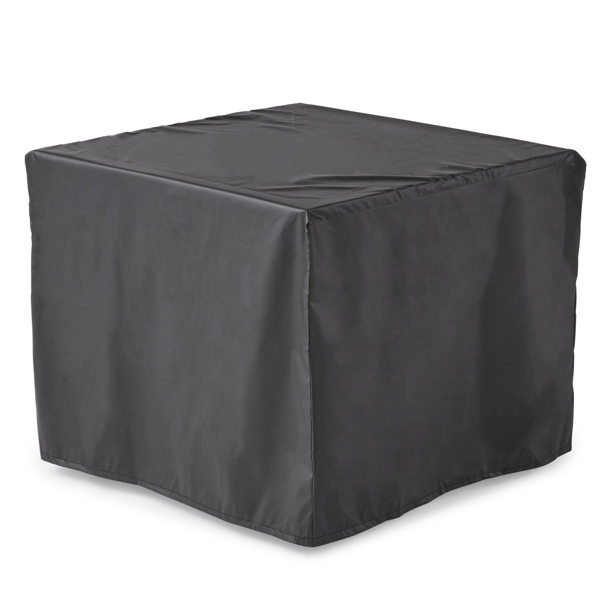 Endless Summer Outdoor Fire Pit Table with Faux Marble Finish, White Glass - Home OXO