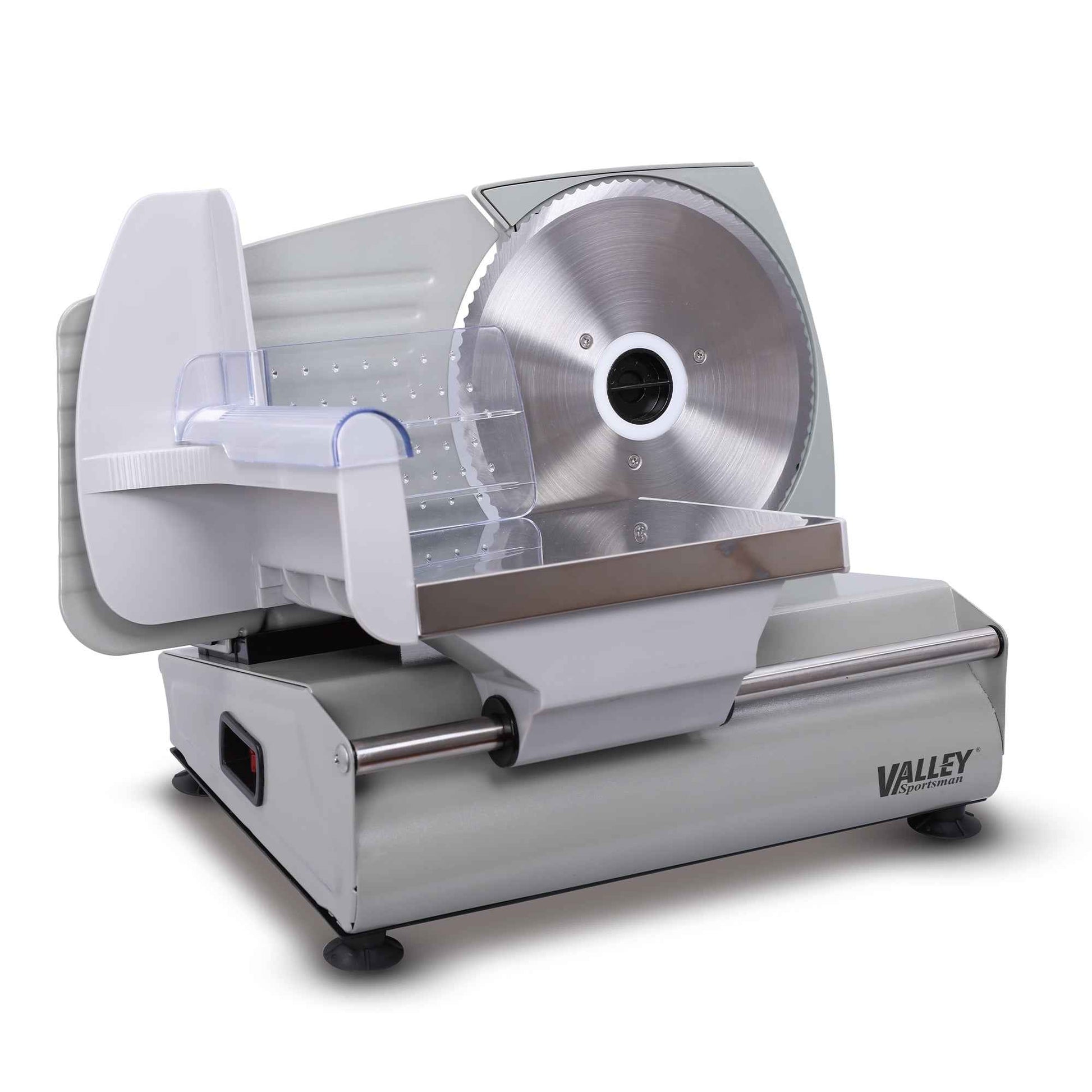 Valley Sportsman 7.5" Electric Meat Slicer w/Stainless Blade 180W Adjustable Thickness Cuts Meat/Bread/Cheese