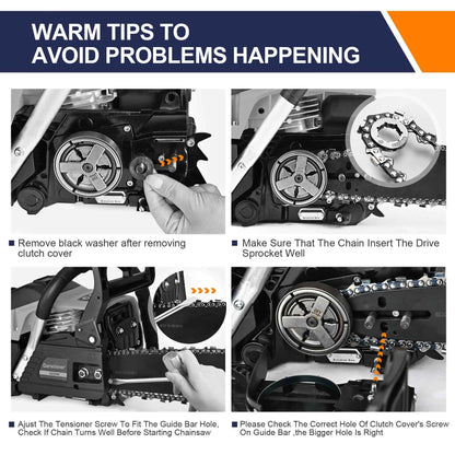 Garwinner Gas Chainsaw 20 inch 6220G 62CC 2-Stroke Cordless Chain Saw for Farm/Garden/Ranch/Wood