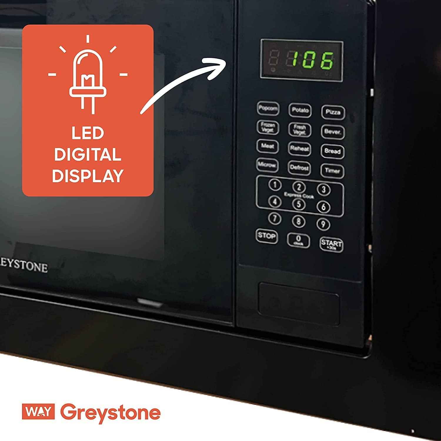 Furrion Greystone Built-In Microwave Oven in Black
