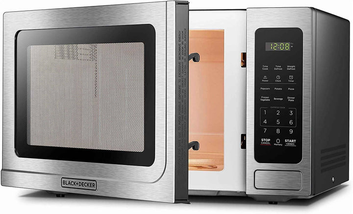 BLACK+DECKER 1.4 cu ft Countertop Microwave Ovens in Stainless Steel