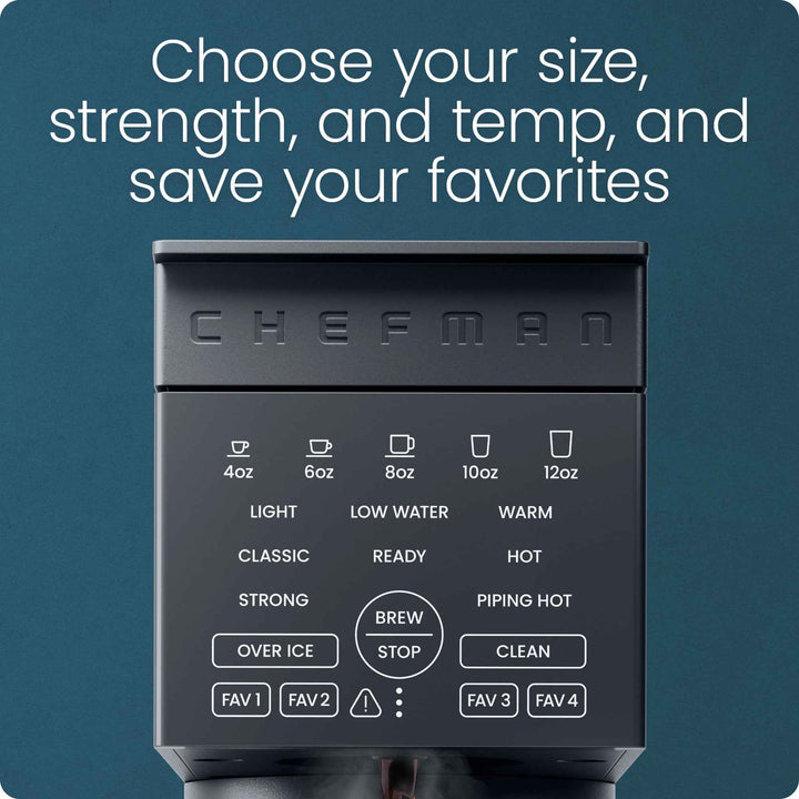 Chefman Single Serve Coffee Maker, Works with K-Cup & Grounds - Black