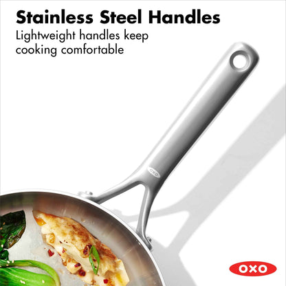 OXO Mira 12" Tri-Ply Stainless Steel Skillets and Frying Pan