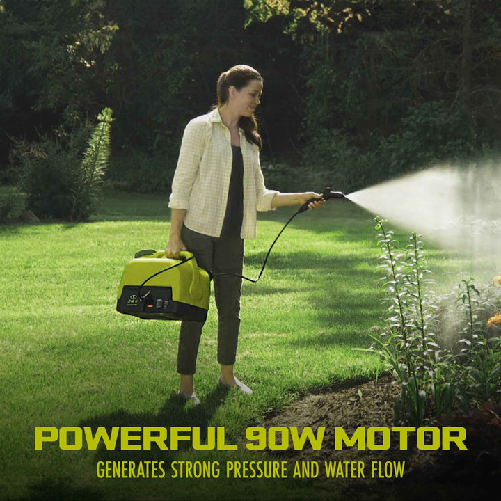 Sun Joe 24V Cordless Portable Sink/Shower Spray Washer, 5-Gallon, 2.0-Ah Battery + Charger