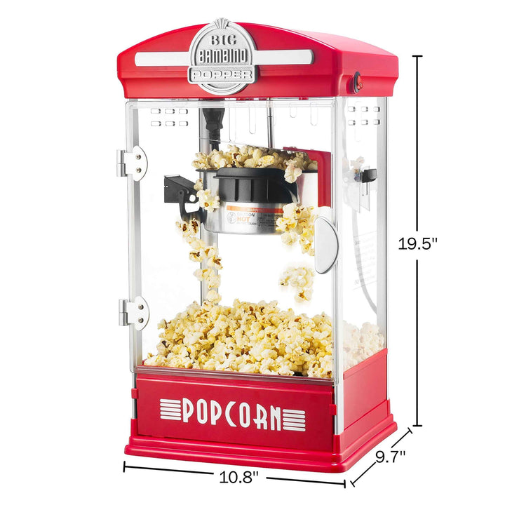 Big Bambino Retro Tabletop 4-oz Popcorn Popper by Great Northern Popcorn, Red