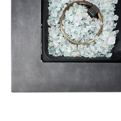 Endless Summer Charles 30 Inch Square Outdoor UV Printed LP Gas Fire Pit Table - Home OXO