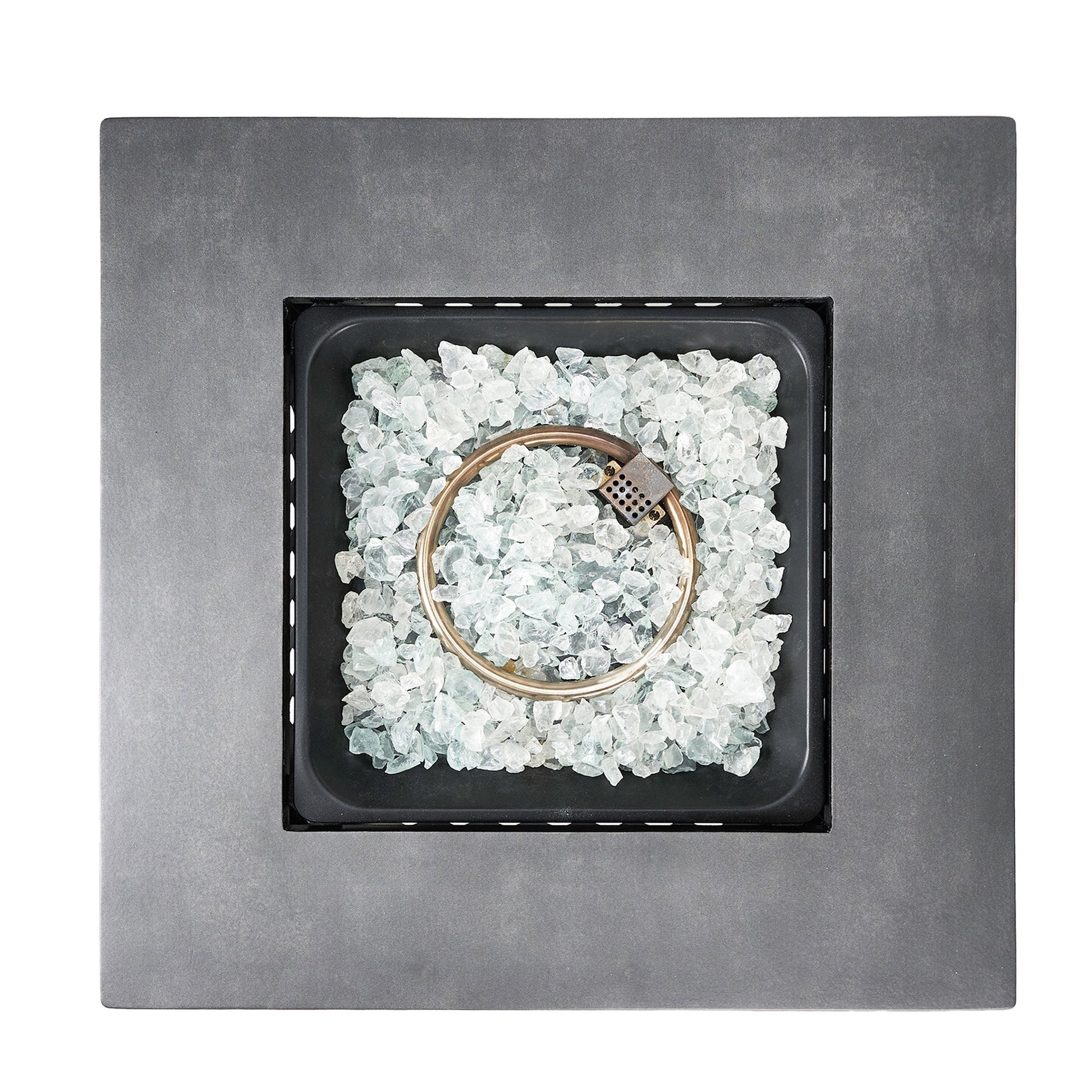 Endless Summer Charles 30 Inch Square Outdoor UV Printed LP Gas Fire Pit Table - Home OXO