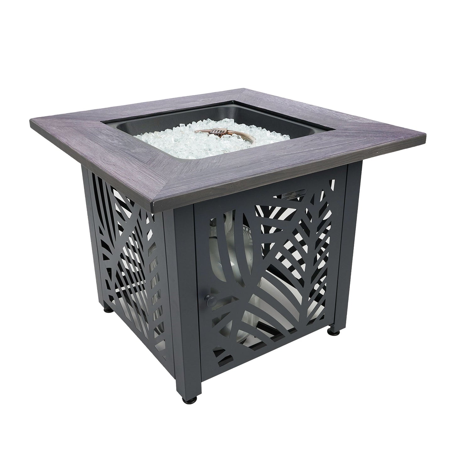 Endless Summer Lindsey 30 Inch Square Outdoor UV Printed LP Gas Fire Pit Table - Home OXO