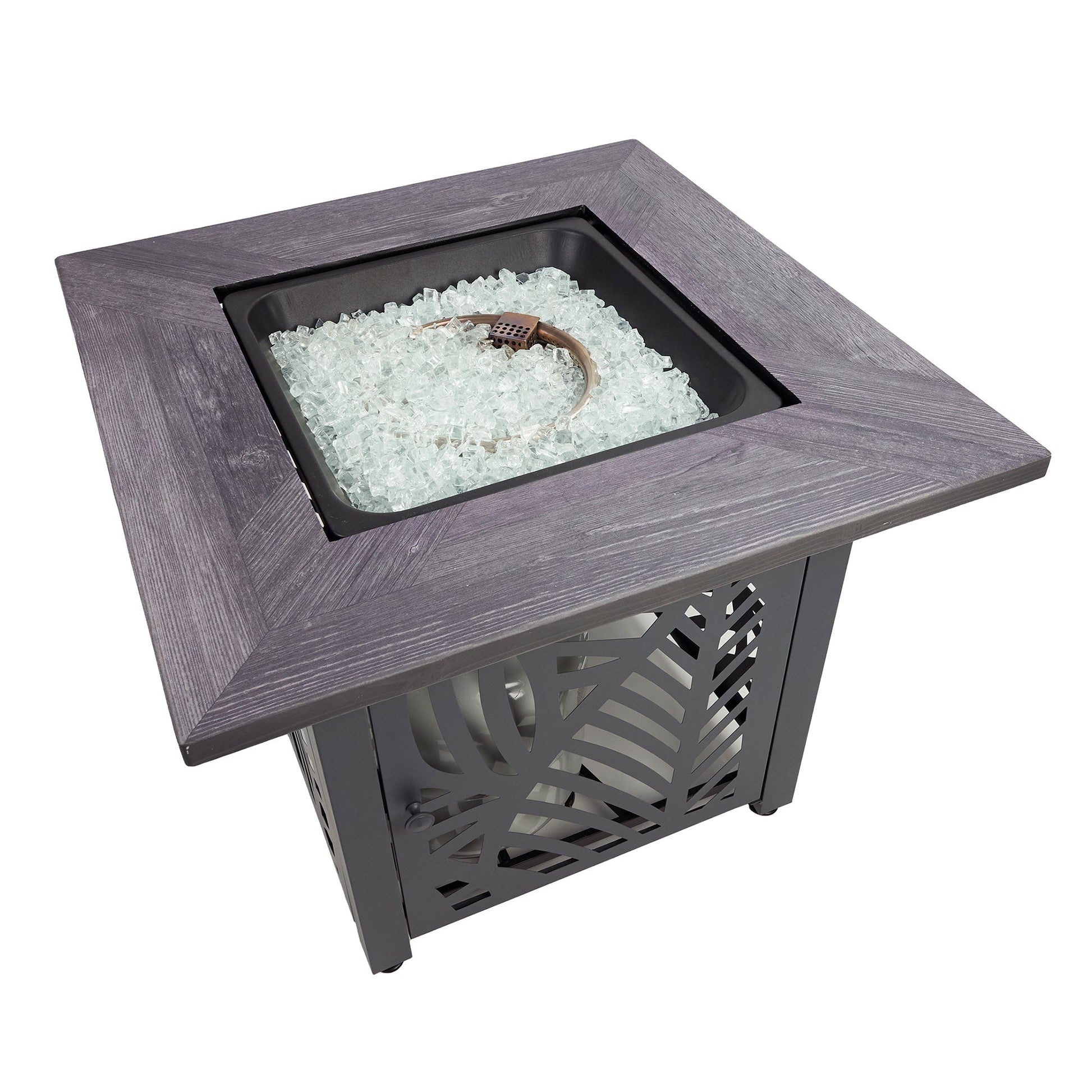 Endless Summer Lindsey 30 Inch Square Outdoor UV Printed LP Gas Fire Pit Table - Home OXO