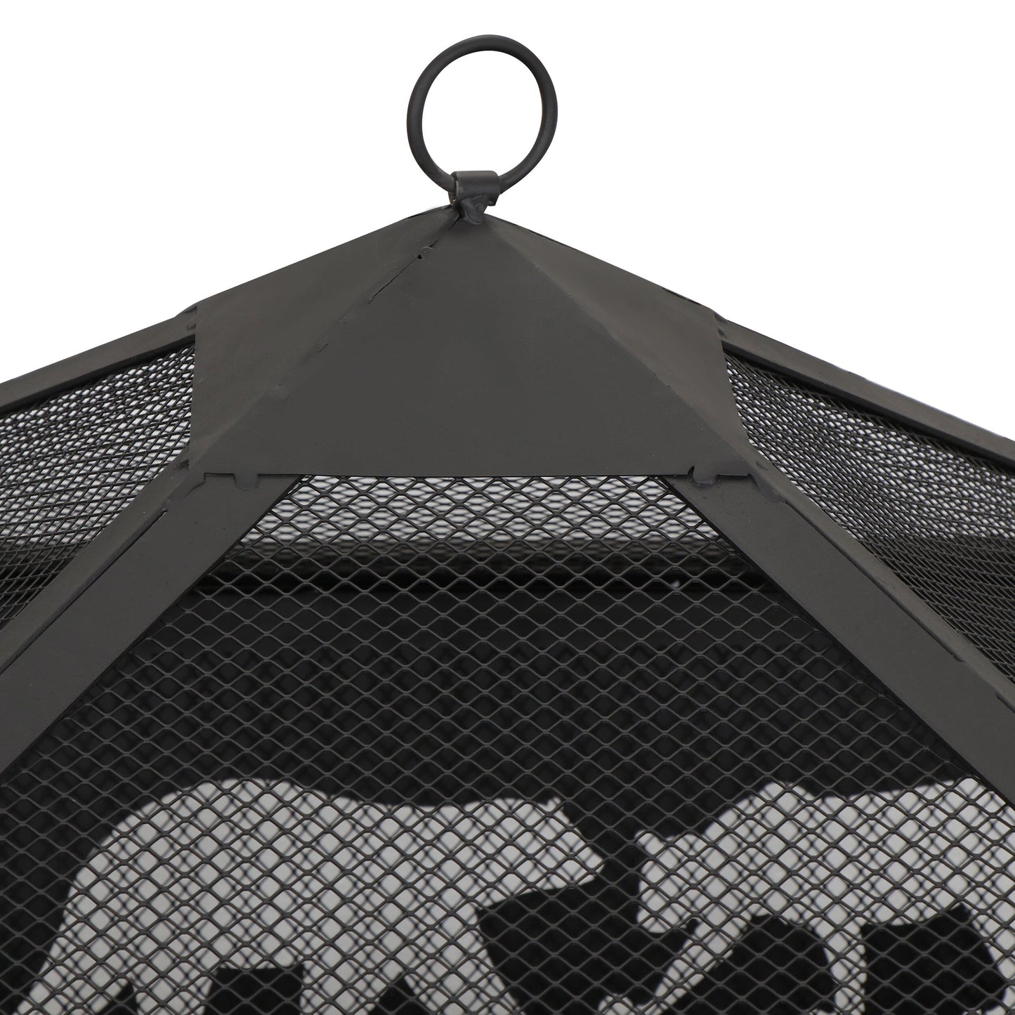 SuperDeal Patio Yard Fire Pits Wood Burning Outdoor Fireplace W/Rain Cover & Poker - Home OXO