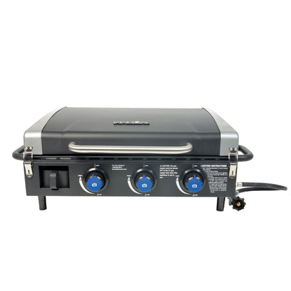 Razor 34.5" 3 Burner Portable Tabletop Griddle for Backyard Cooking and Camping - Home OXO