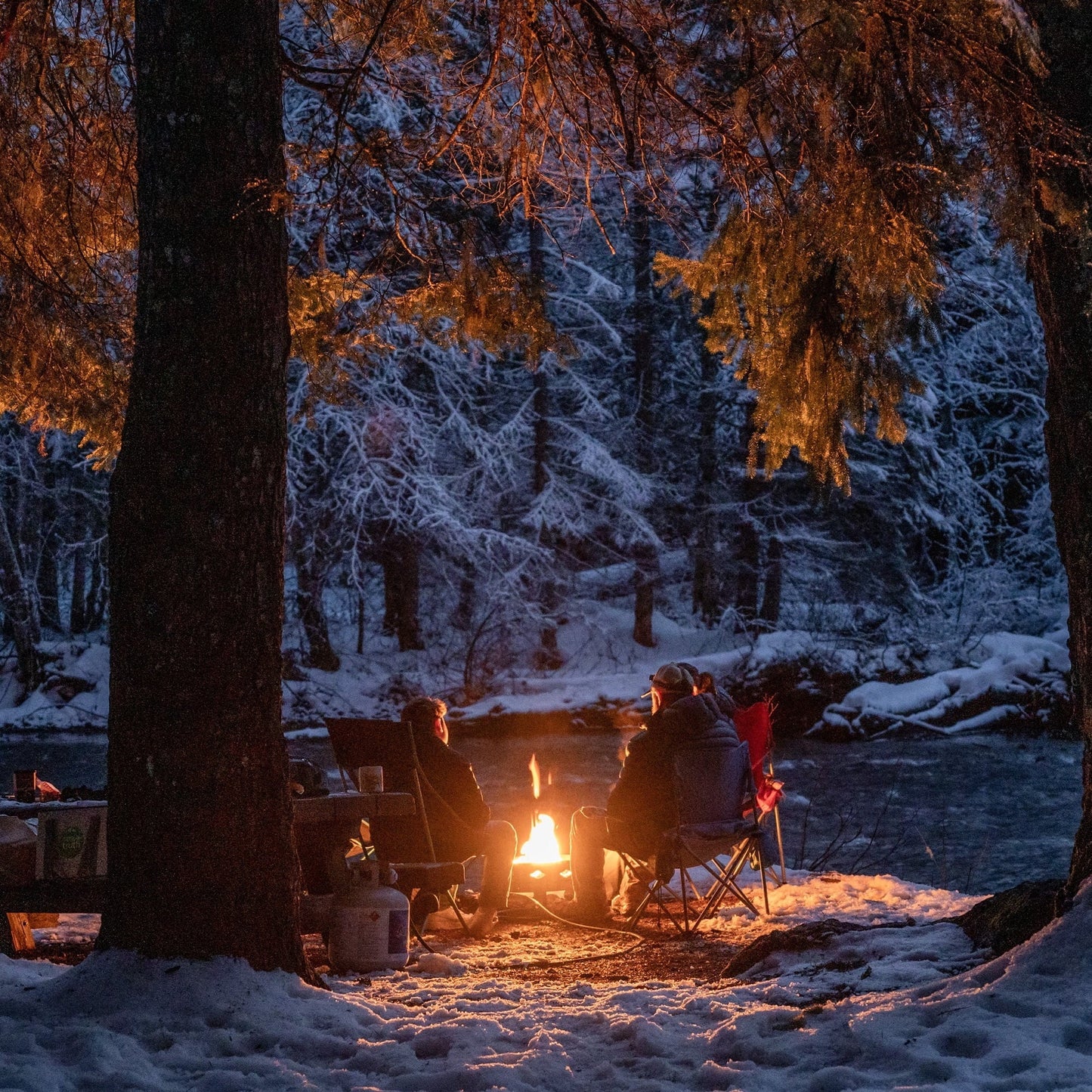 Flame King 19-inch Portable Smokeless Propane Fire Pit with Self-Igniter, 58,000 BTU - Home OXO