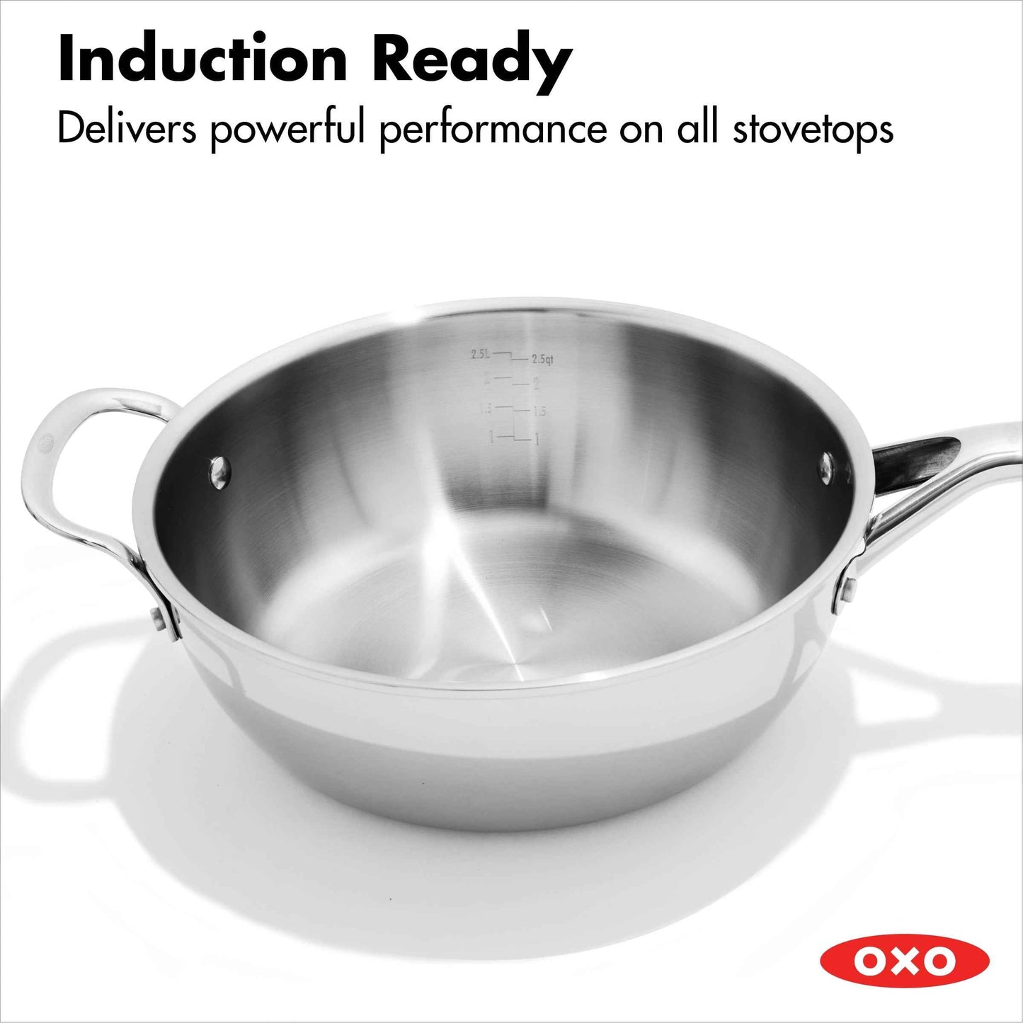 OXO Agility Ceramic Non-Stick 3.57qt Chef's Pan with Lid