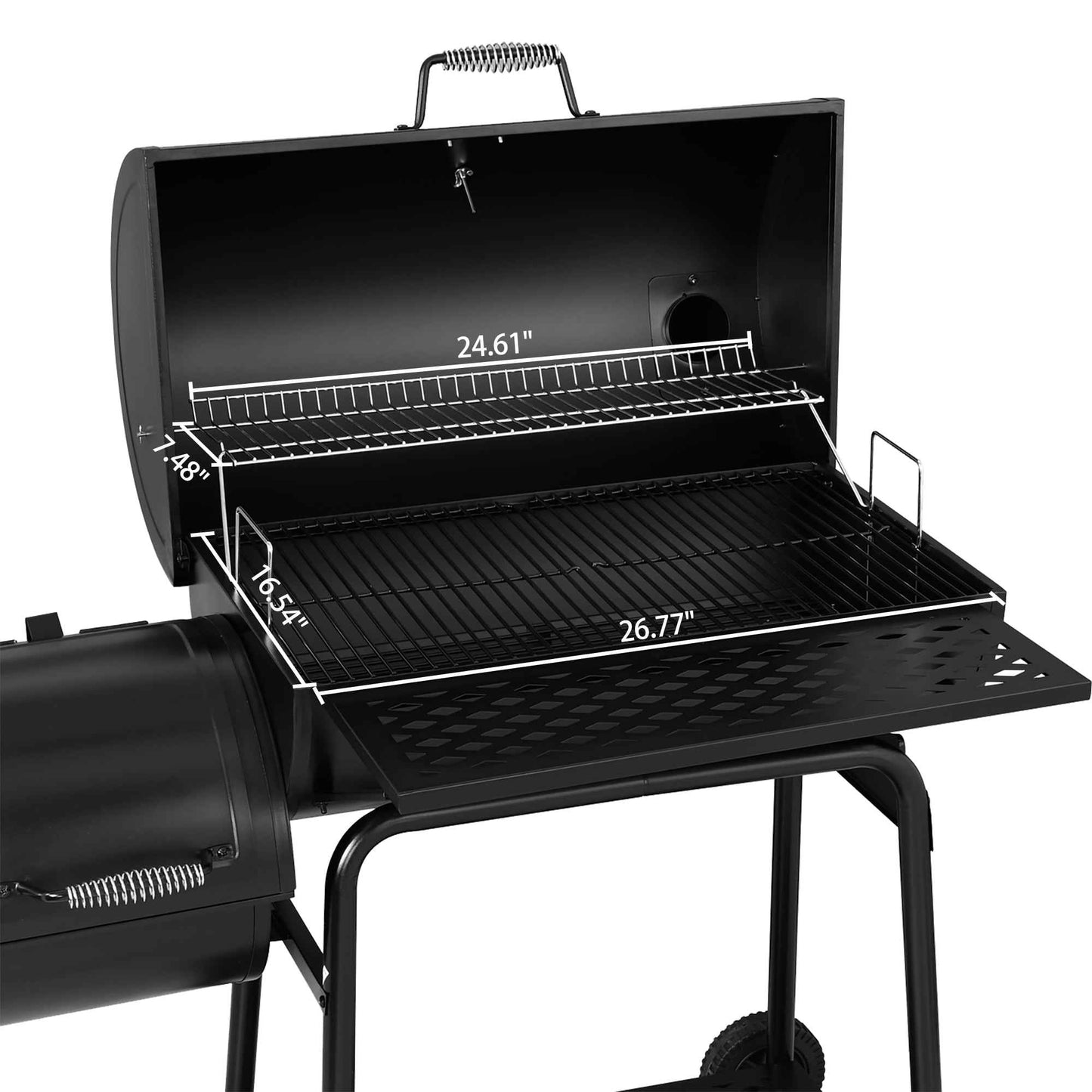 Royal Gourmet CC1830FC 30" Charcoal Grill with Offset Smoker, With Cover