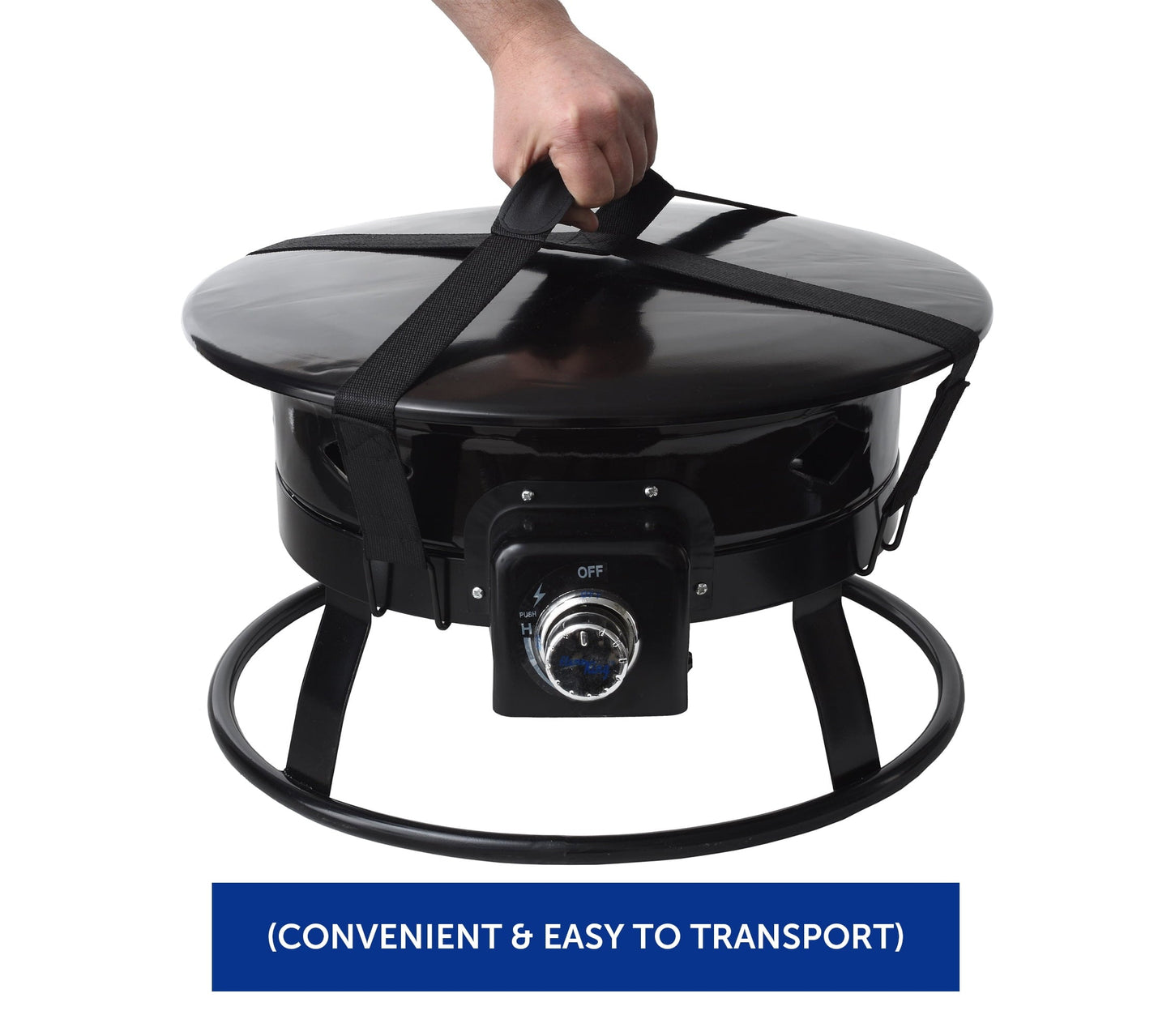 Flame King 19-inch Portable Smokeless Propane Fire Pit with Self-Igniter, 58,000 BTU - Home OXO