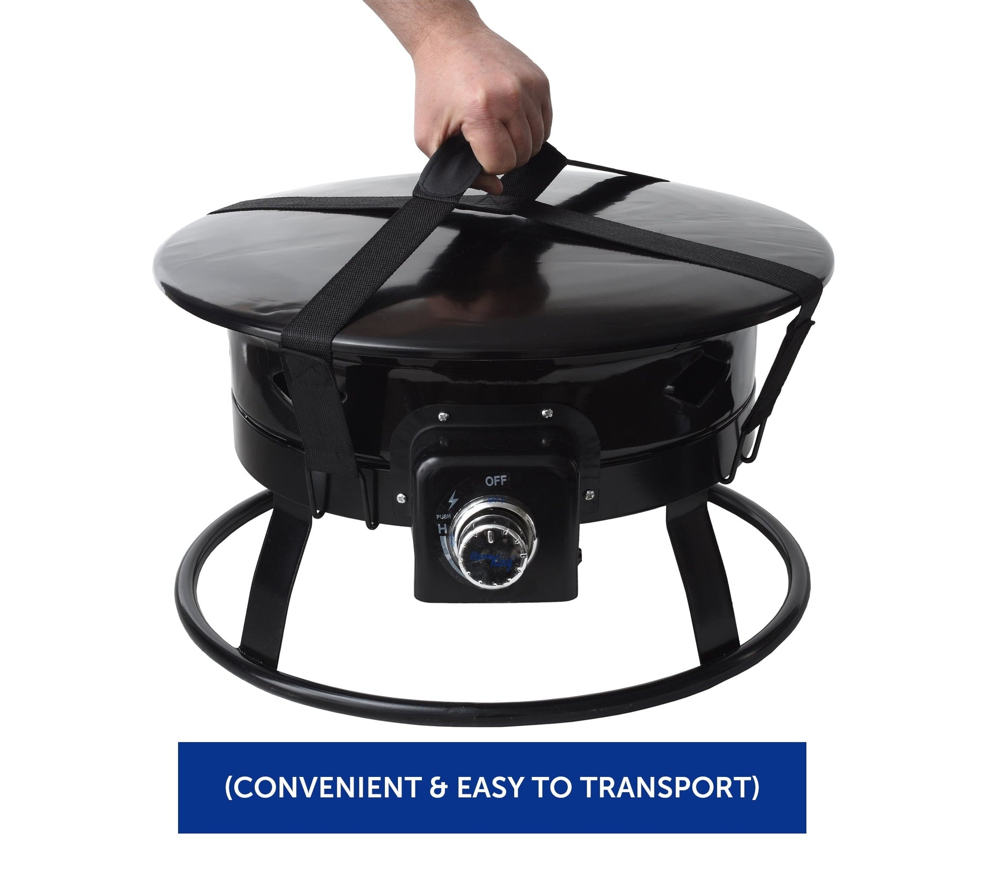 Flame King 19-inch Portable Smokeless Propane Fire Pit with Self-Igniter, 58,000 BTU - Home OXO