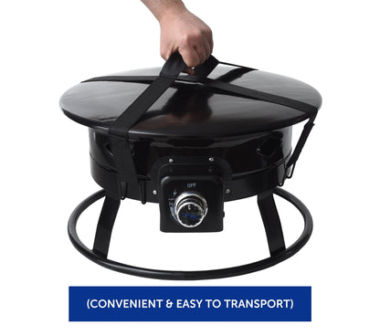 Flame King 19-inch Portable Smokeless Propane Fire Pit with Self-Igniter, 58,000 BTU - Home OXO