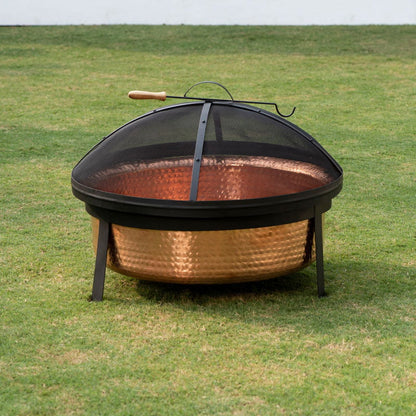 Better Homes & Gardens Wood Burning Copper Fire Pit, 30-inch diameter and 22-inch Height - Home OXO