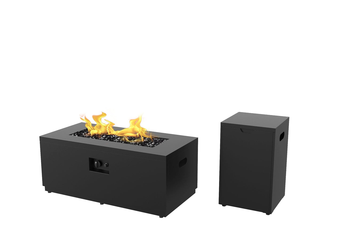 Better Homes & Gardens 42" Rectangle Gas Fire Pit, Black - Home OXO