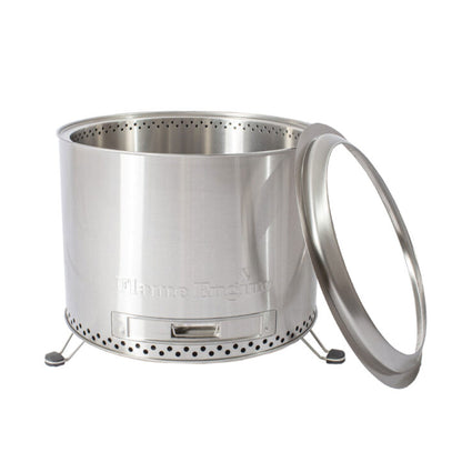 Flame Engine 19" Circular Smokeless Fire Pit w/Carry Bag, 304 Stainless Steel - Home OXO