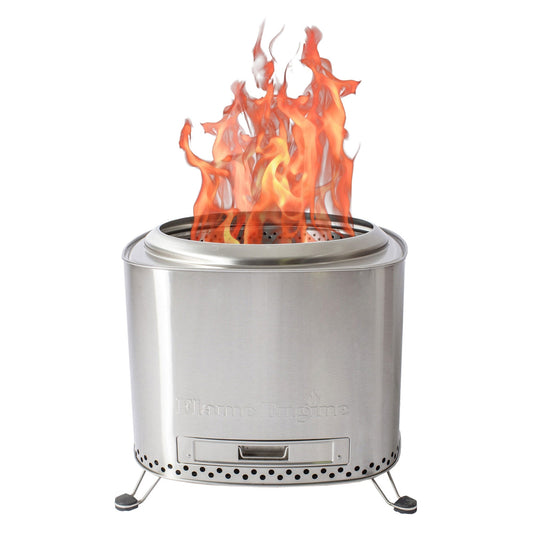 Flame Engine 19 Inch Square Smokeless Fire Pit w/Carry Bag, 304 Stainless Steel - Home OXO