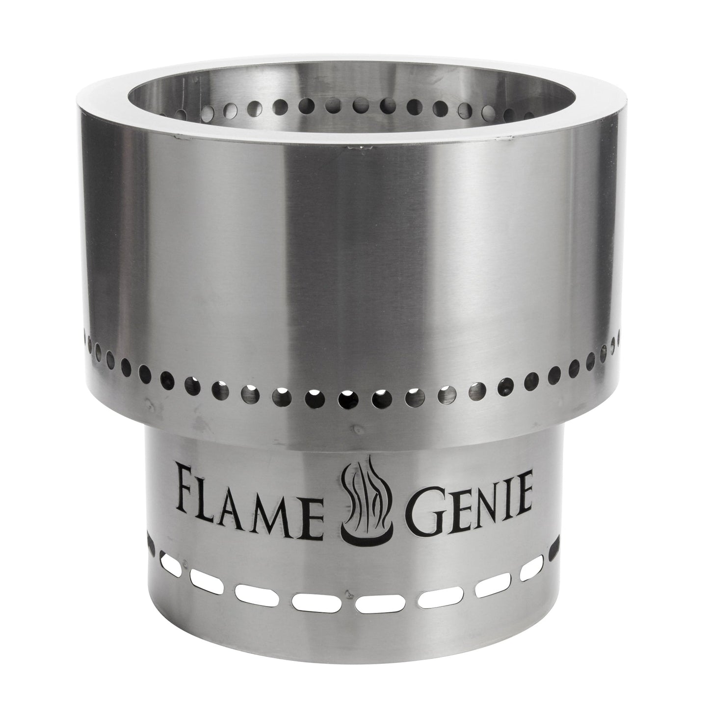 Flame Genie FG-16-SS 13.5 Inch Smoke Free Outdoor Fire Pit with Ash Pan, Steel - Home OXO