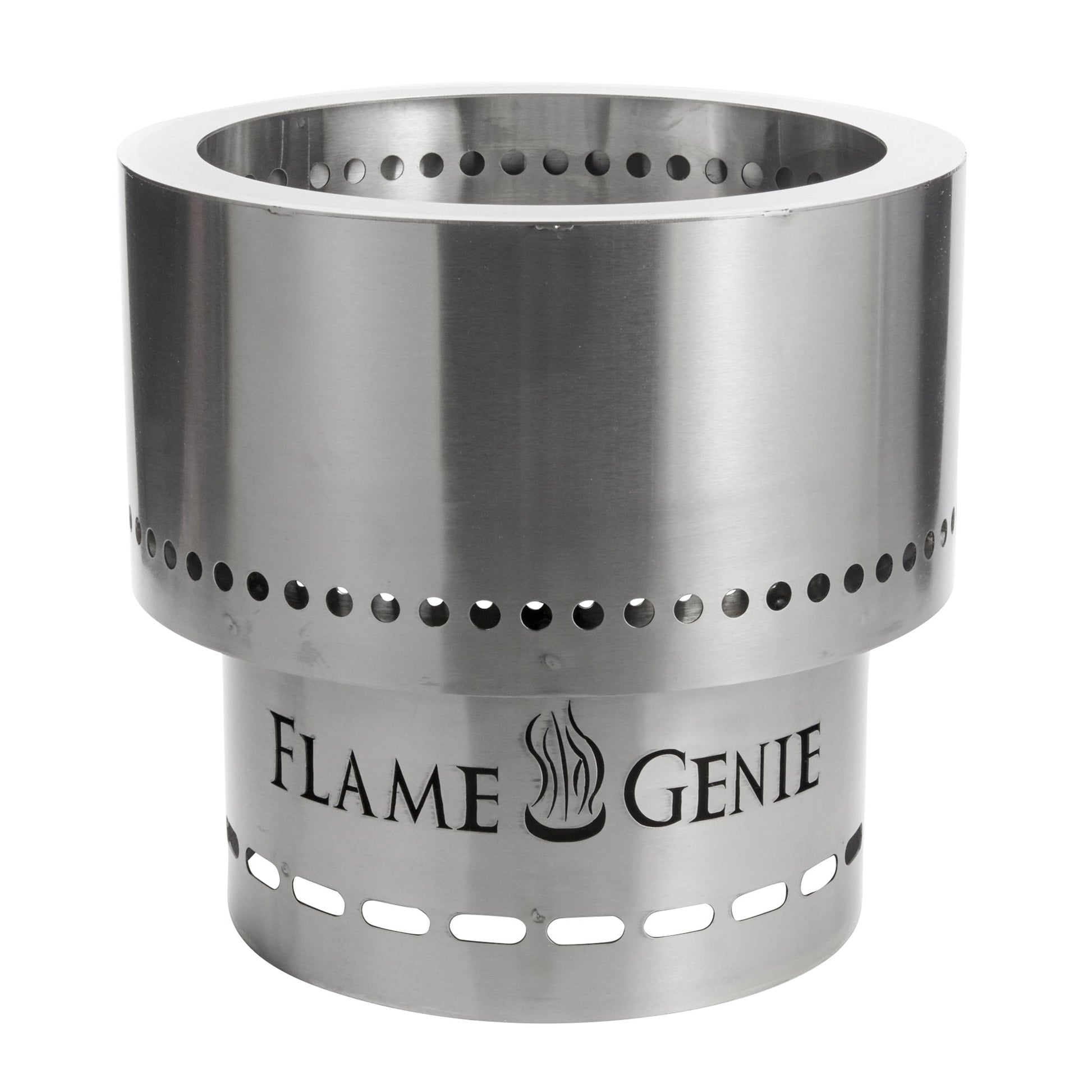 Flame Genie FG-16-SS 13.5 Inch Smoke Free Outdoor Fire Pit with Ash Pan, Steel - Home OXO