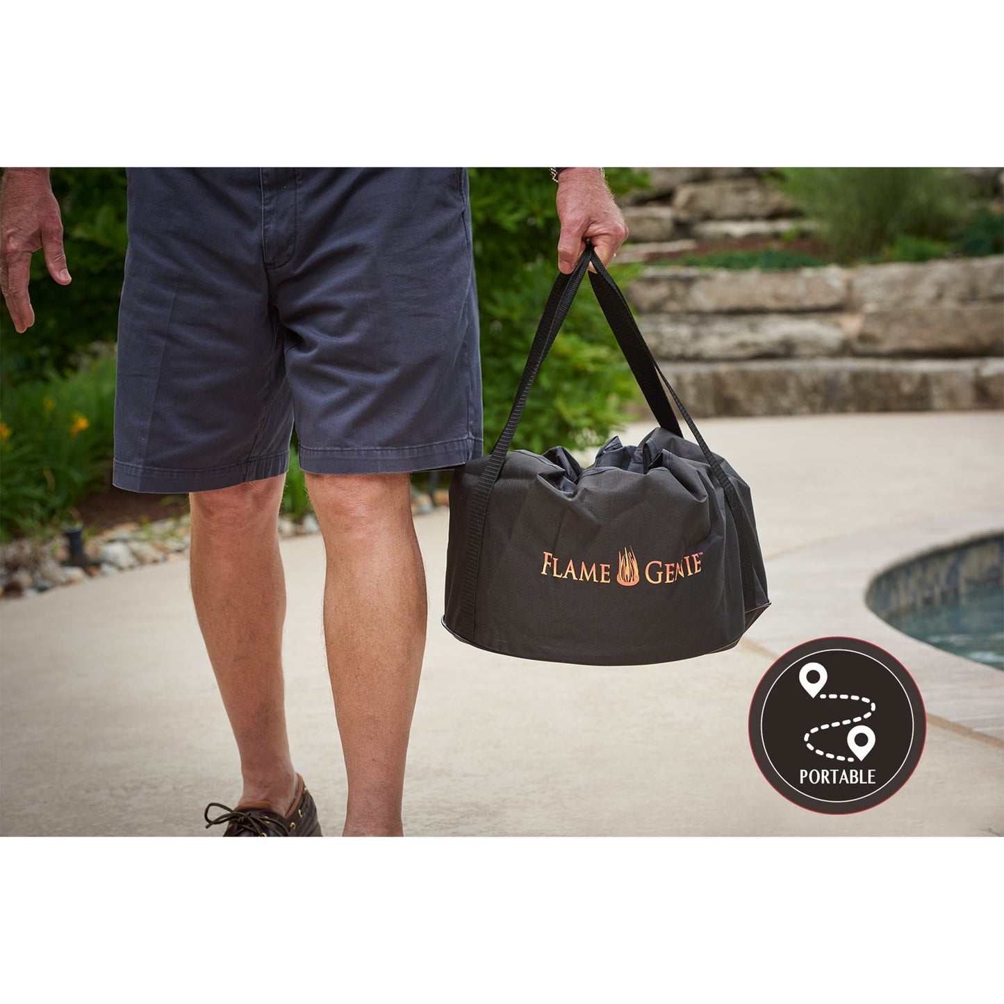 Flame Genie FG-16-SS 13.5 Inch Smoke Free Outdoor Fire Pit with Ash Pan, Steel - Home OXO