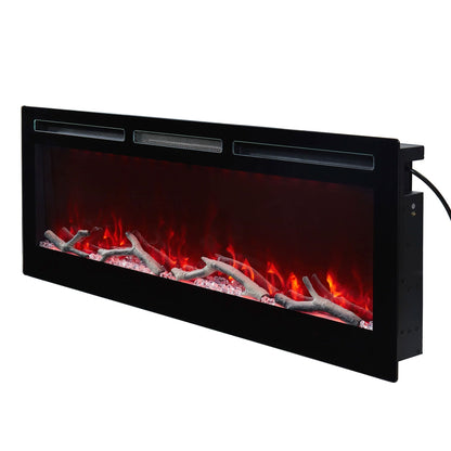 Edyo Living Wall Mount or Recessed Electric Fireplace with Touch Screen, 50 Inch - Home OXO